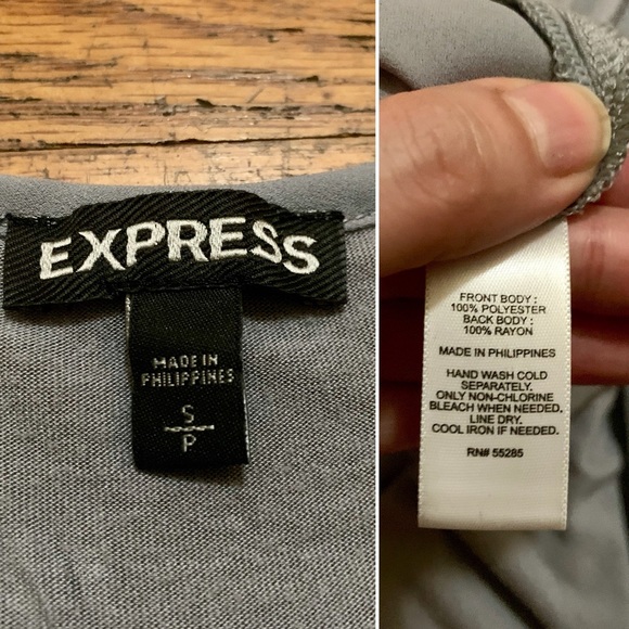 Grey Mixed Fabric Sleeveless Top from Express - Picture 6 of 6